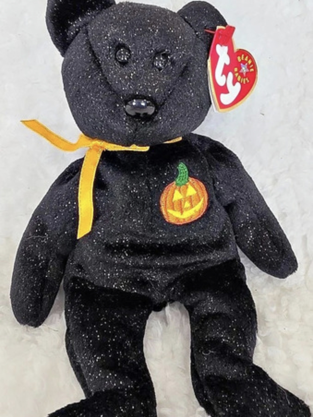 Ty Haunt Black & Orange Halloween Beanie Baby